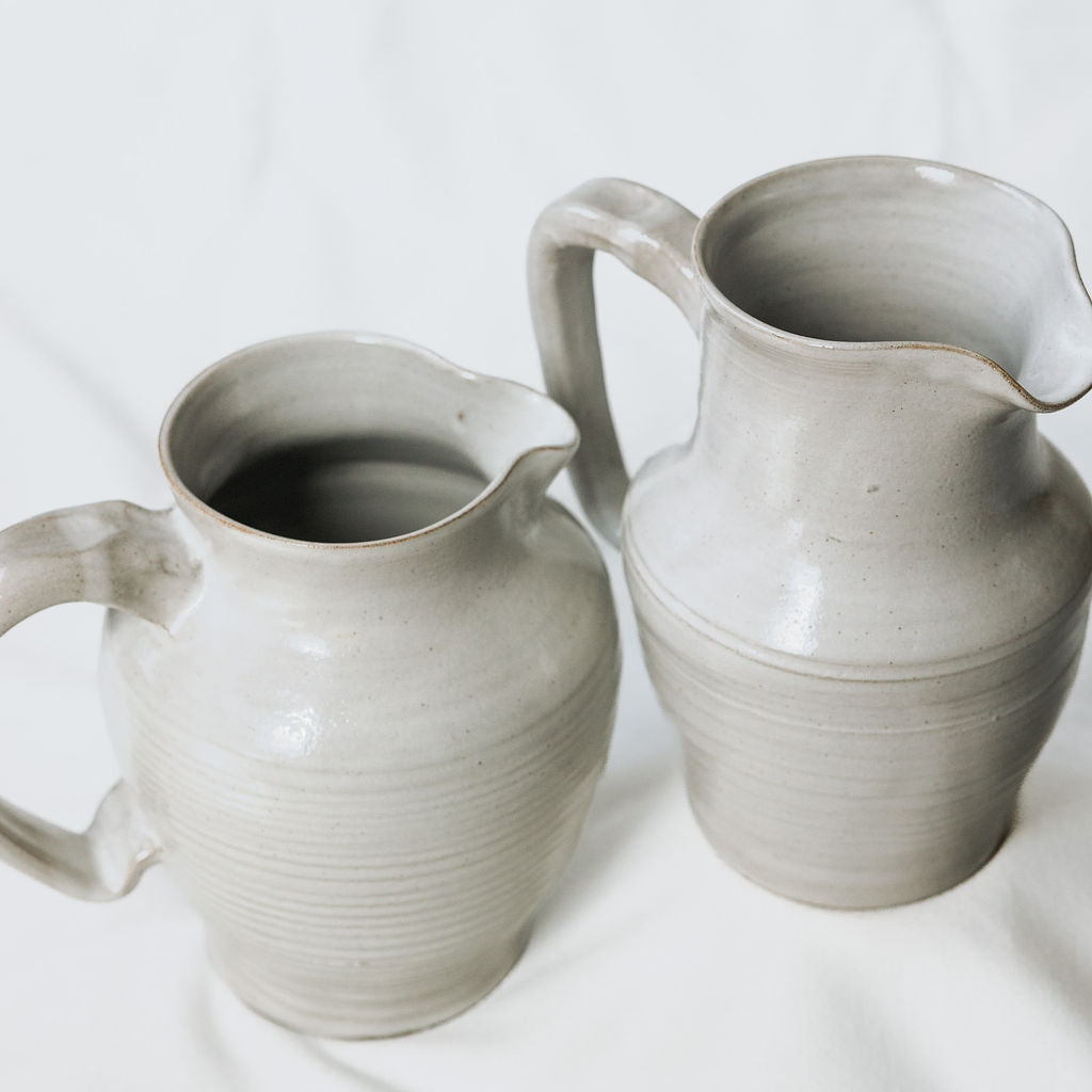 Handmade Pottery Pitcher | Rustic Ceramic Water Jug | Farmhouse Stoneware Pitcher | Handmade in Canada