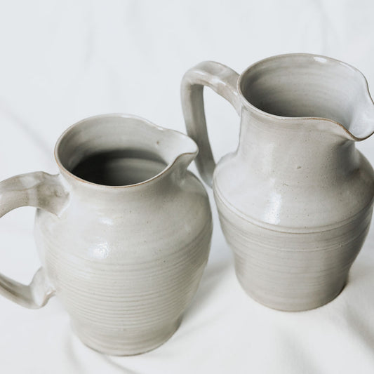Handmade Pottery Pitcher | Rustic Ceramic Water Jug | Farmhouse Stoneware Pitcher | Handmade in Canada
