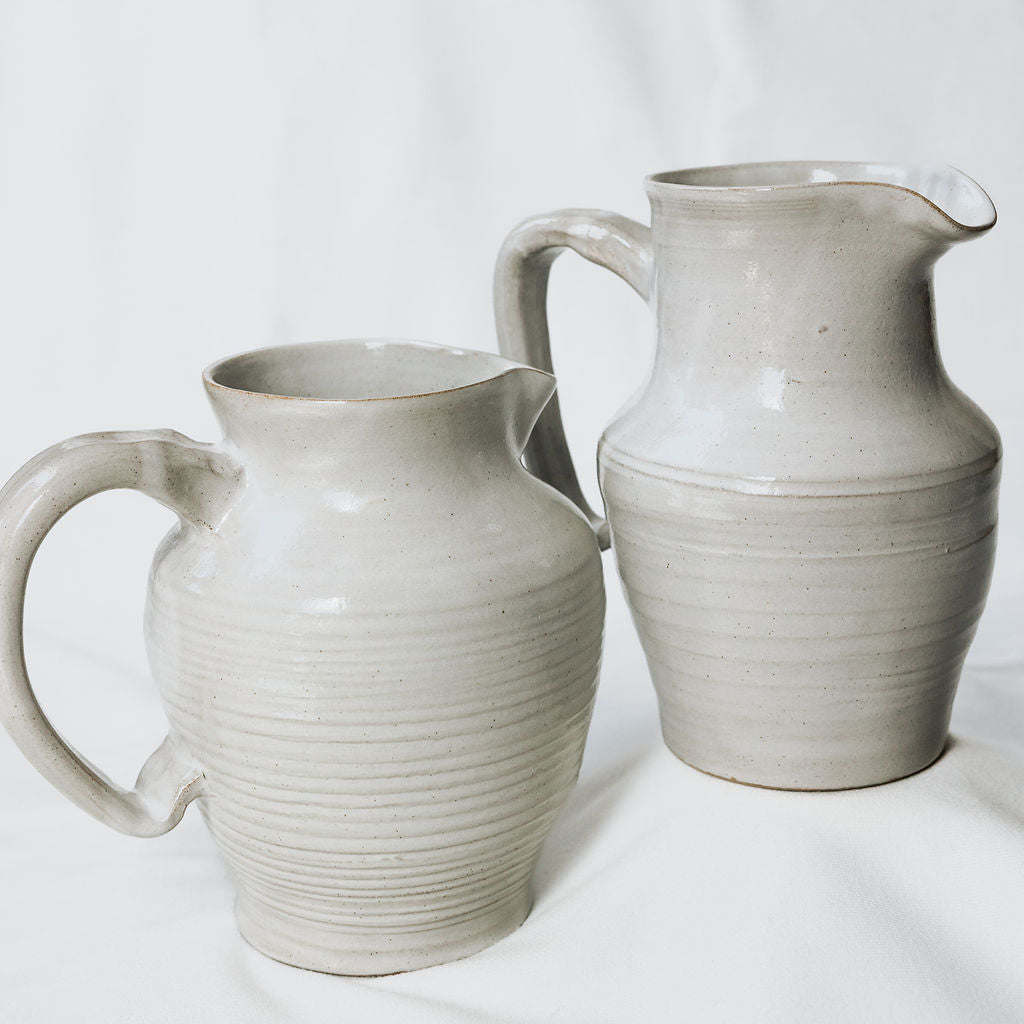 Handmade Pottery Pitcher | Rustic Ceramic Water Jug | Farmhouse Stoneware Pitcher | Handmade in Canada