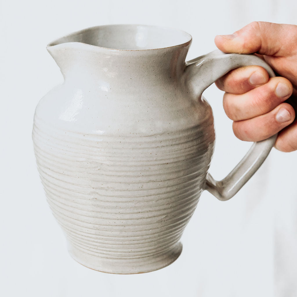 Handmade Pottery Pitcher | Rustic Ceramic Water Jug | Farmhouse Stoneware Pitcher | Handmade in Canada