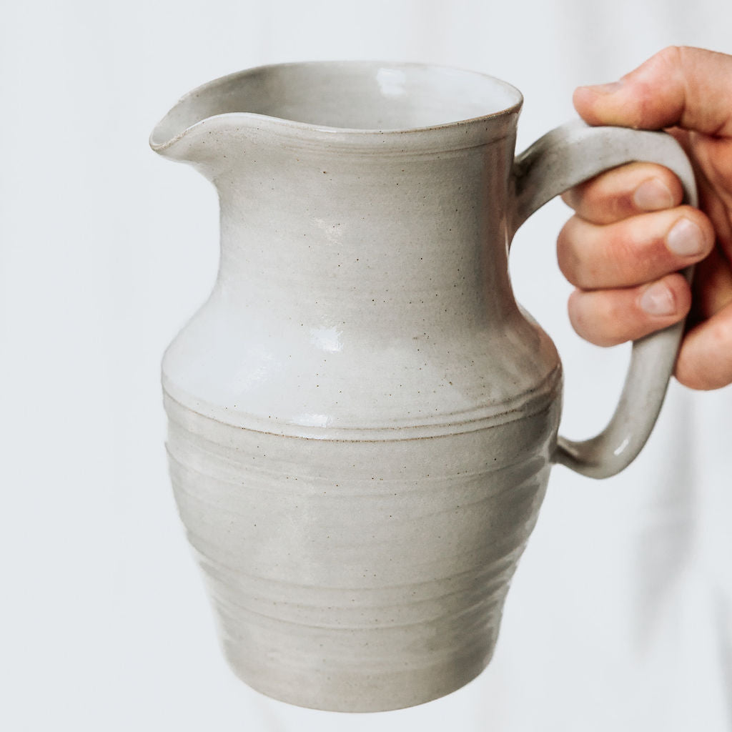 Handmade Pottery Pitcher | Rustic Ceramic Water Jug | Farmhouse Stoneware Pitcher | Handmade in Canada