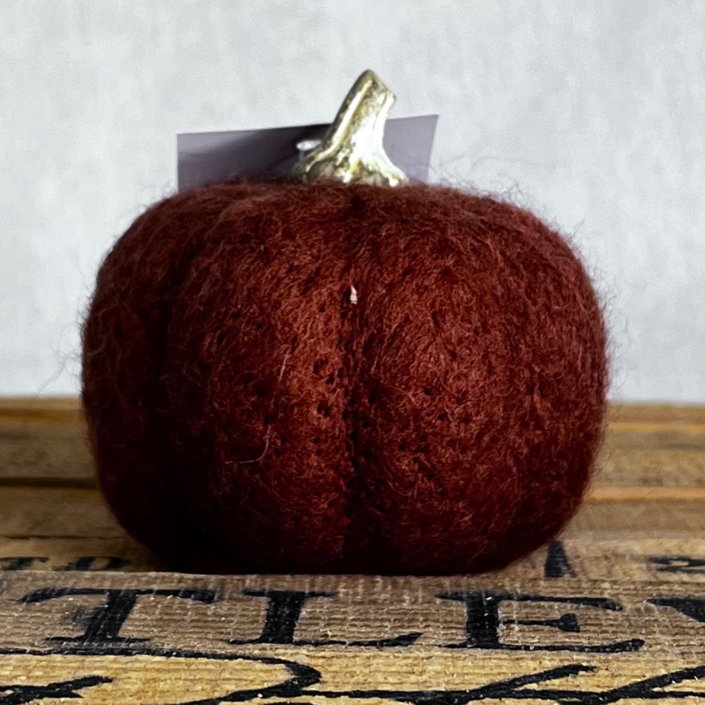 Small Felt Pumpkin in Russet